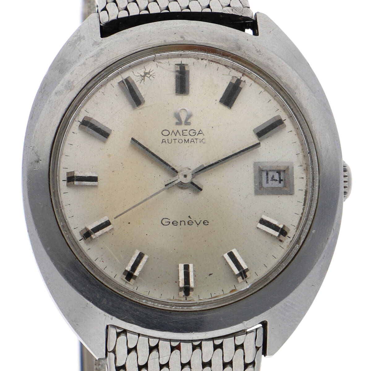 OMEGA オメガ ジュネーブ シルバーダイヤル SS 自動巻き メンズ【134615】拍卖