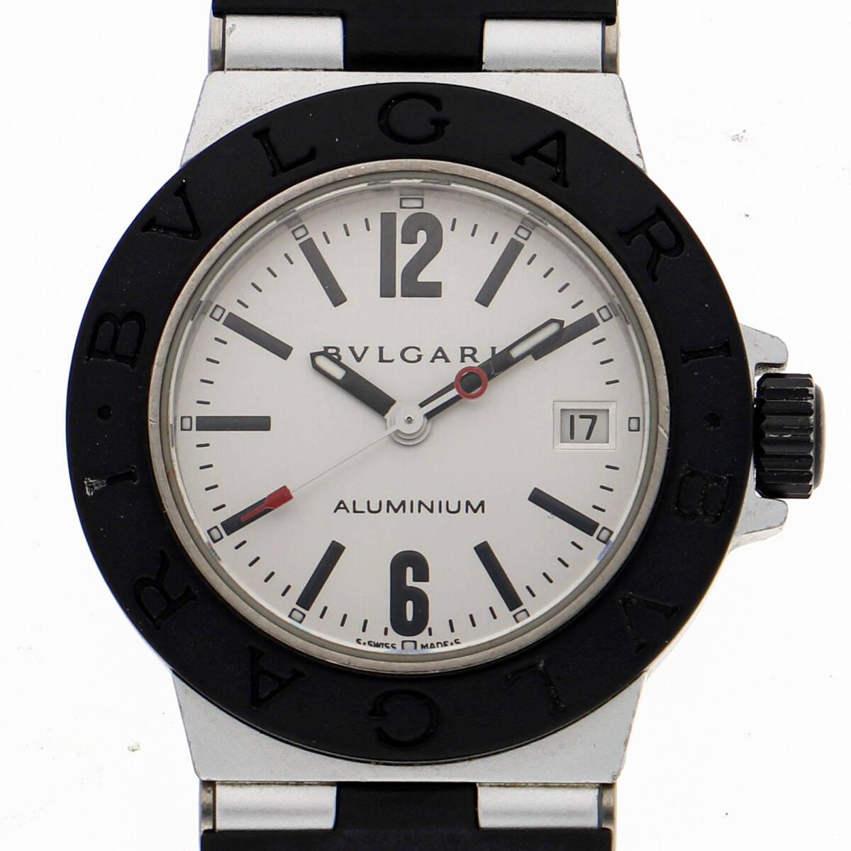 BVLGARI ブルガリ AL29TA アルミニウム シルバーダイヤル ラバー/AL クオーツ レディース【134989】拍卖