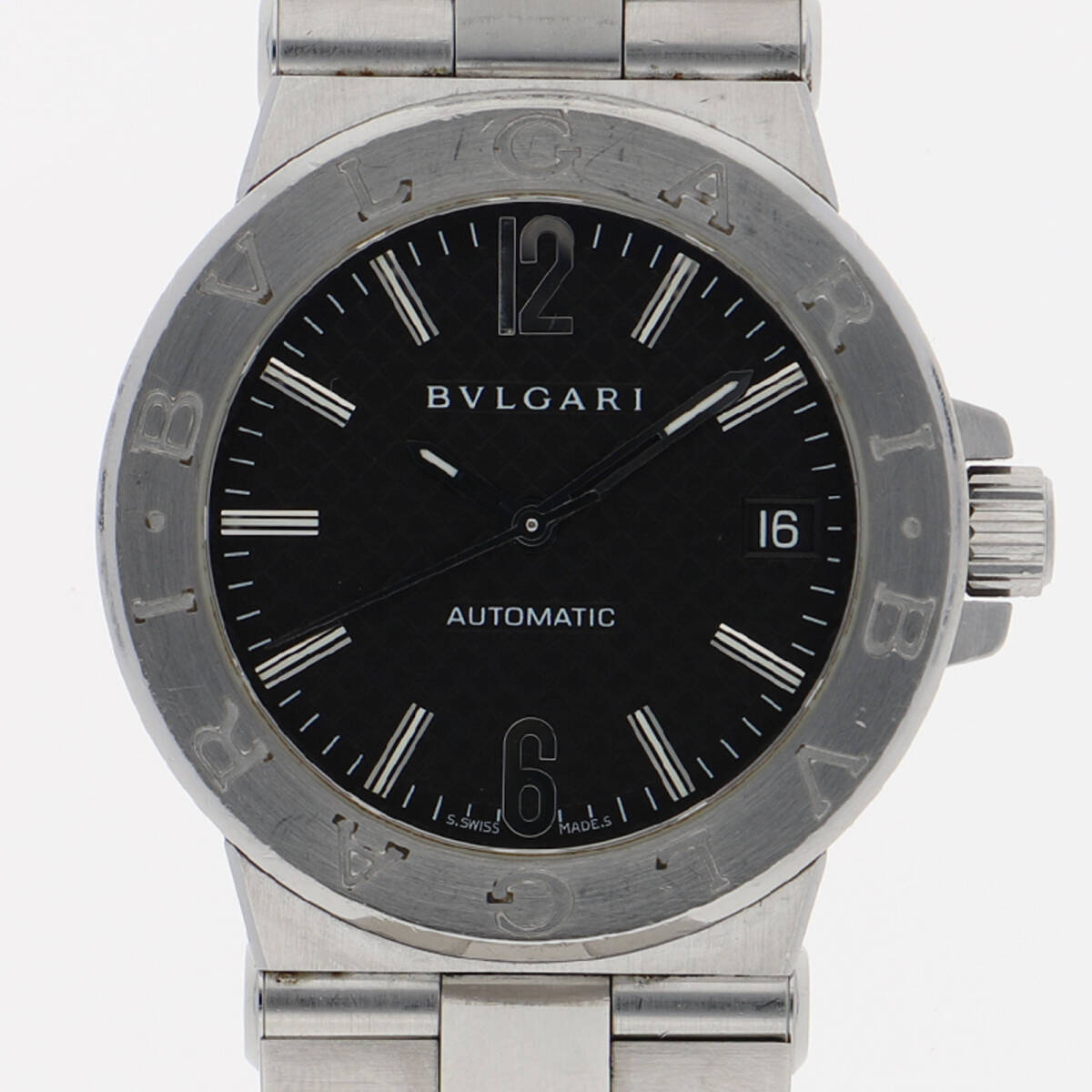 BVLGARI ブルガリ DG35S ディアゴノ ブラックダイヤル SS 自動巻き メンズ【129758】拍卖