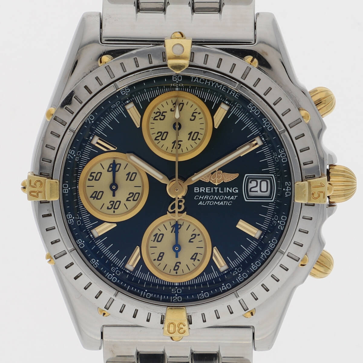 BREITLING ブライトリング B13050.1 クロノマット グリーンダイヤル YG/SS 自動巻き メンズ【135354】拍卖