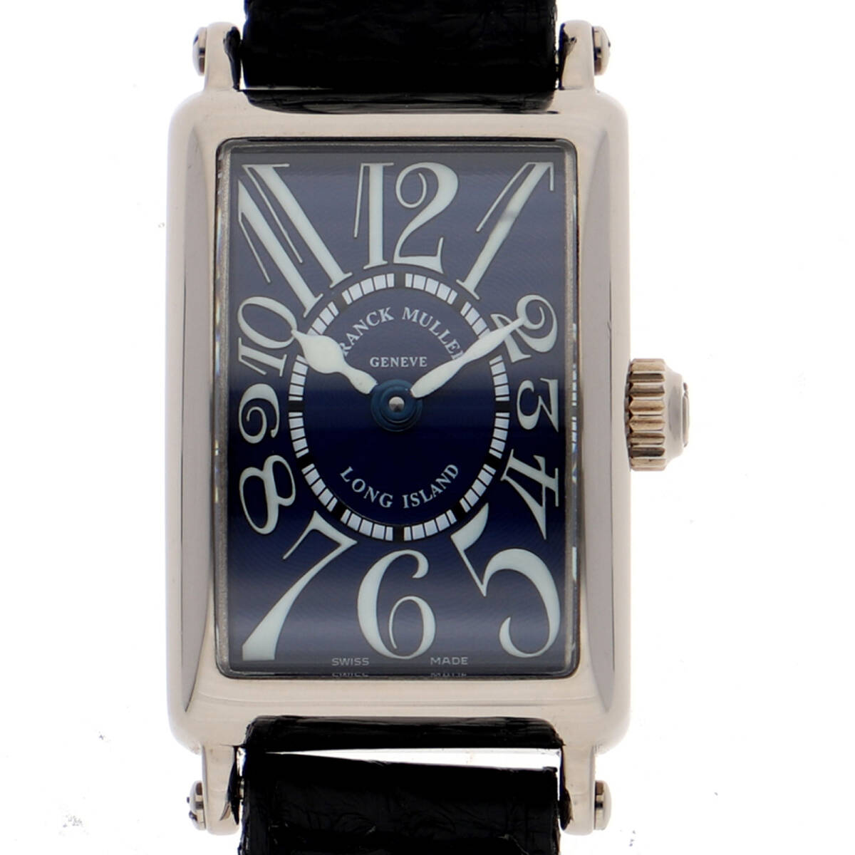 FRANCK MULLER フランクミュラー 802QZ ロングアイランド ブルーダイヤル WG/レザー/(クロコ) クオーツ レディース【135257】拍卖