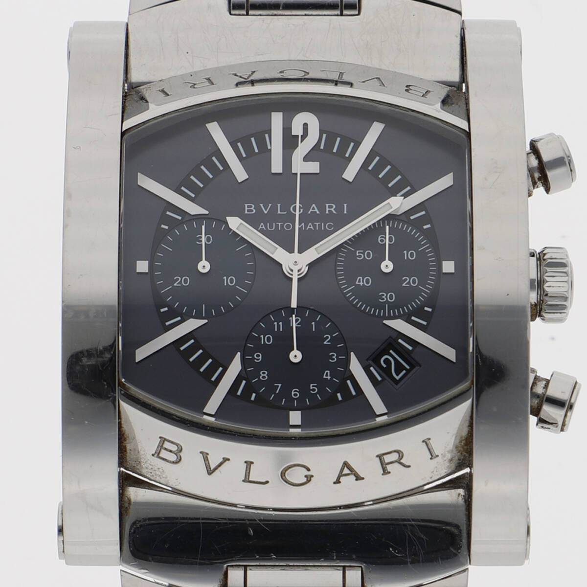 BVLGARI ブルガリ AA48SCH アショーマ ブラックダイヤル SS 自動巻き メンズ【135326】拍卖