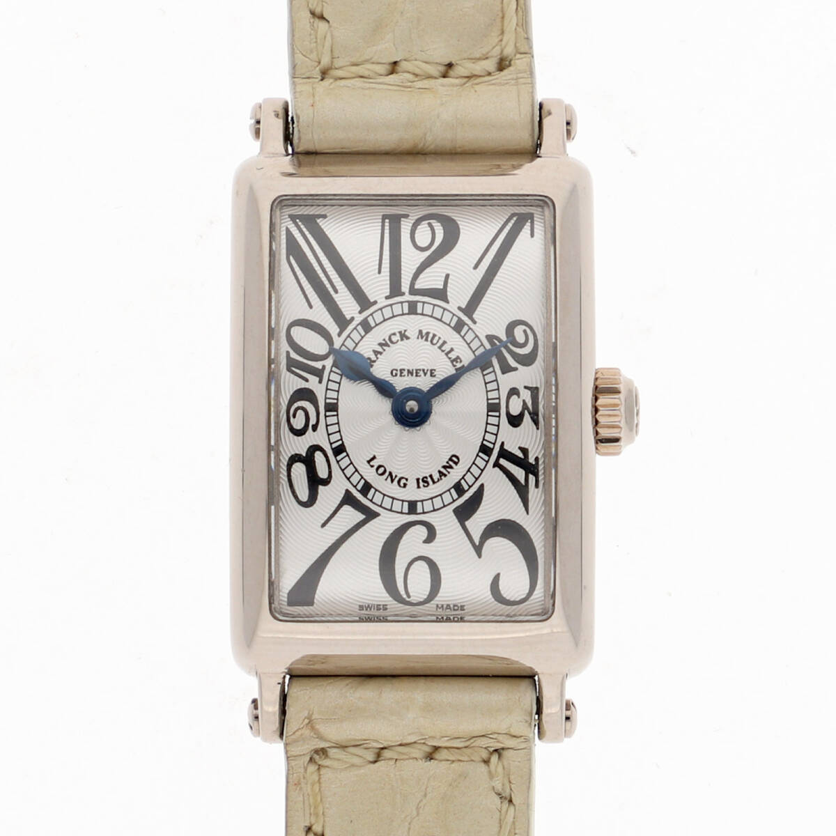 FRANCK MULLER フランクミュラー 802QZ ロングアイランド シルバーダイヤル WG/レザー(クロコ) クオーツ レディース【135322】拍卖