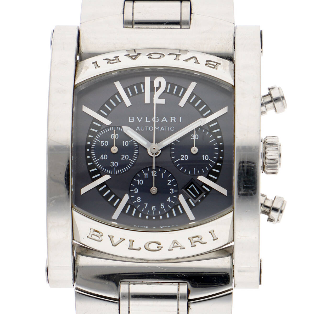 BVLGARI ブルガリ AA44SCH アショーマ ネイビーダイヤル SS 自動巻き メンズ【135470】拍卖