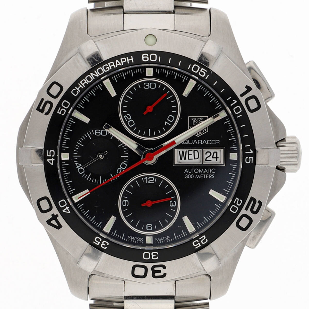 TAG HEUER タグホイヤー CAF2013.BAO815 ニューアクアレーサー ブラックダイヤル SS 自動巻き メンズ【135498】拍卖