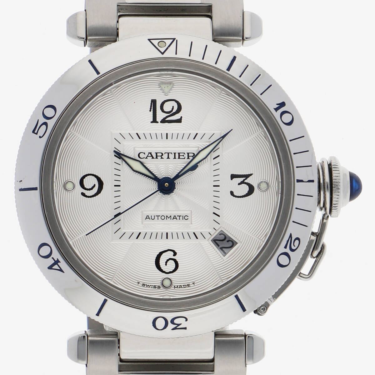 CARTIER カルティエ W31031H3 パシャ シルバーダイヤル SS 自動巻き メンズ【129479】拍卖