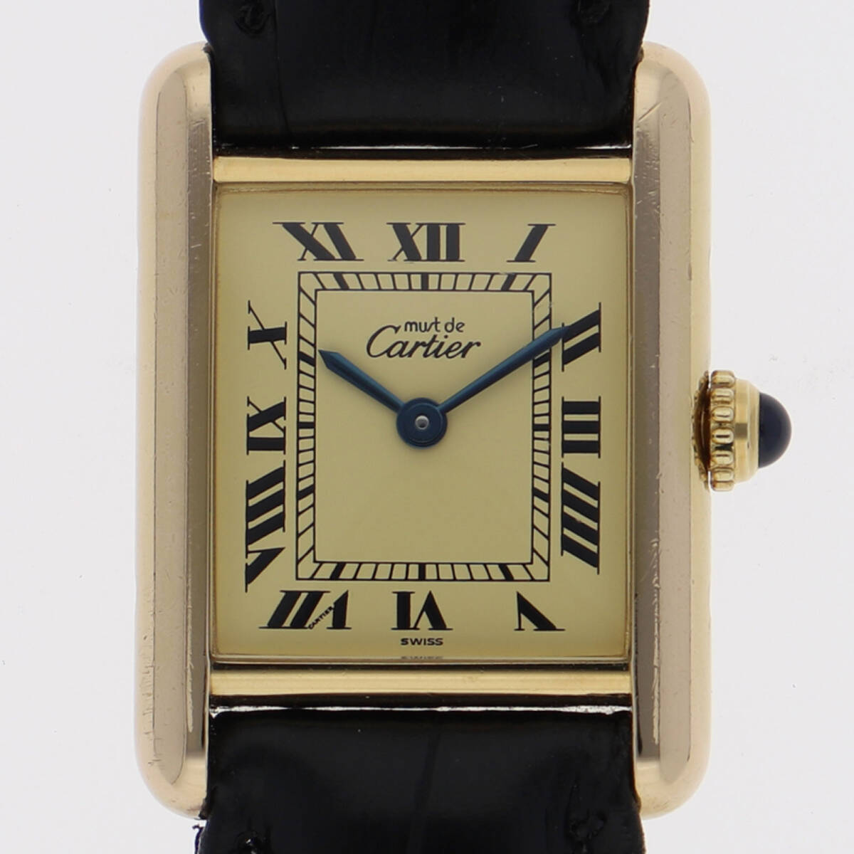 CARTIER カルティエ W1003153 マストタンク アイボリーダイヤル SV925/レザー クオーツ レディース【135674】拍卖
