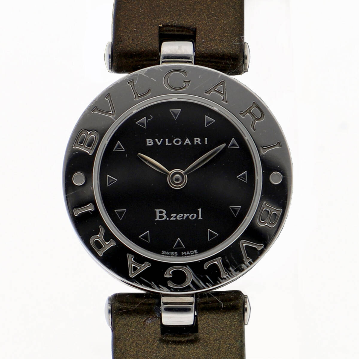 BVLGARI ブルガリ BZ22S BZERO1 ブラックダイヤル SS/レザー クオーツ レディース【135287】拍卖
