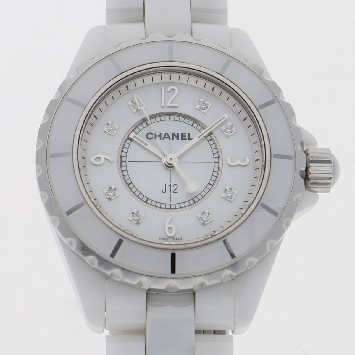 CHANEL シャネル H2422 J12 ホワイトダイヤル CE クオーツ レディース【135738】拍卖