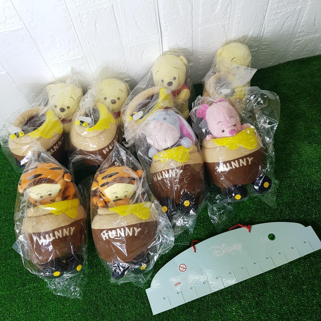 まとめて8体セット ディズニー くまのプーさん HUNNY 壺入り ぬいぐるみ拍卖