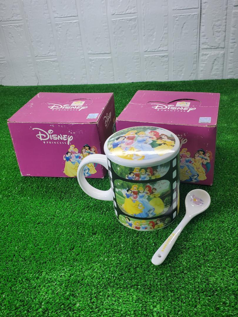 Disney Princess プリンセス マグカップセット スプーン/フタ付拍卖