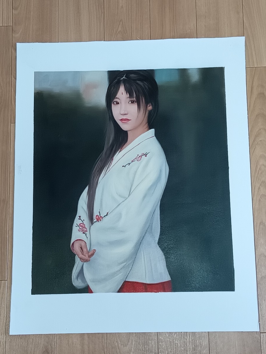 G7 作者不詳 サイン無し 人物画 美人画 油絵 油彩画 現代 7拍卖