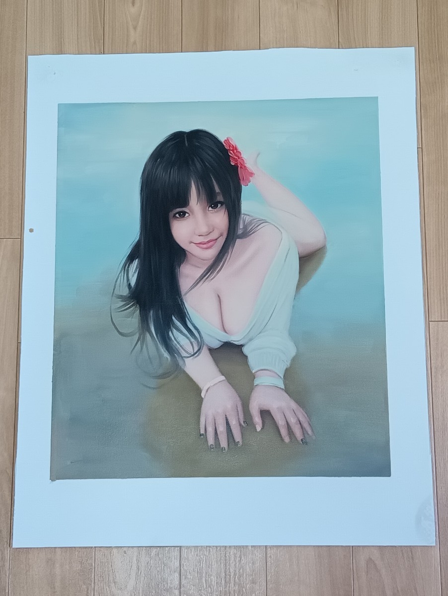 G7 作者不詳 サイン無し 人物画 美人画 油絵 油彩画 現代 12拍卖