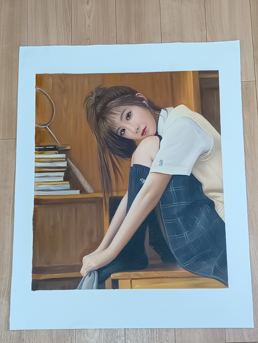 G7 作者不詳 サイン無し 人物画 美人画 油絵 油彩画 現代 2拍卖