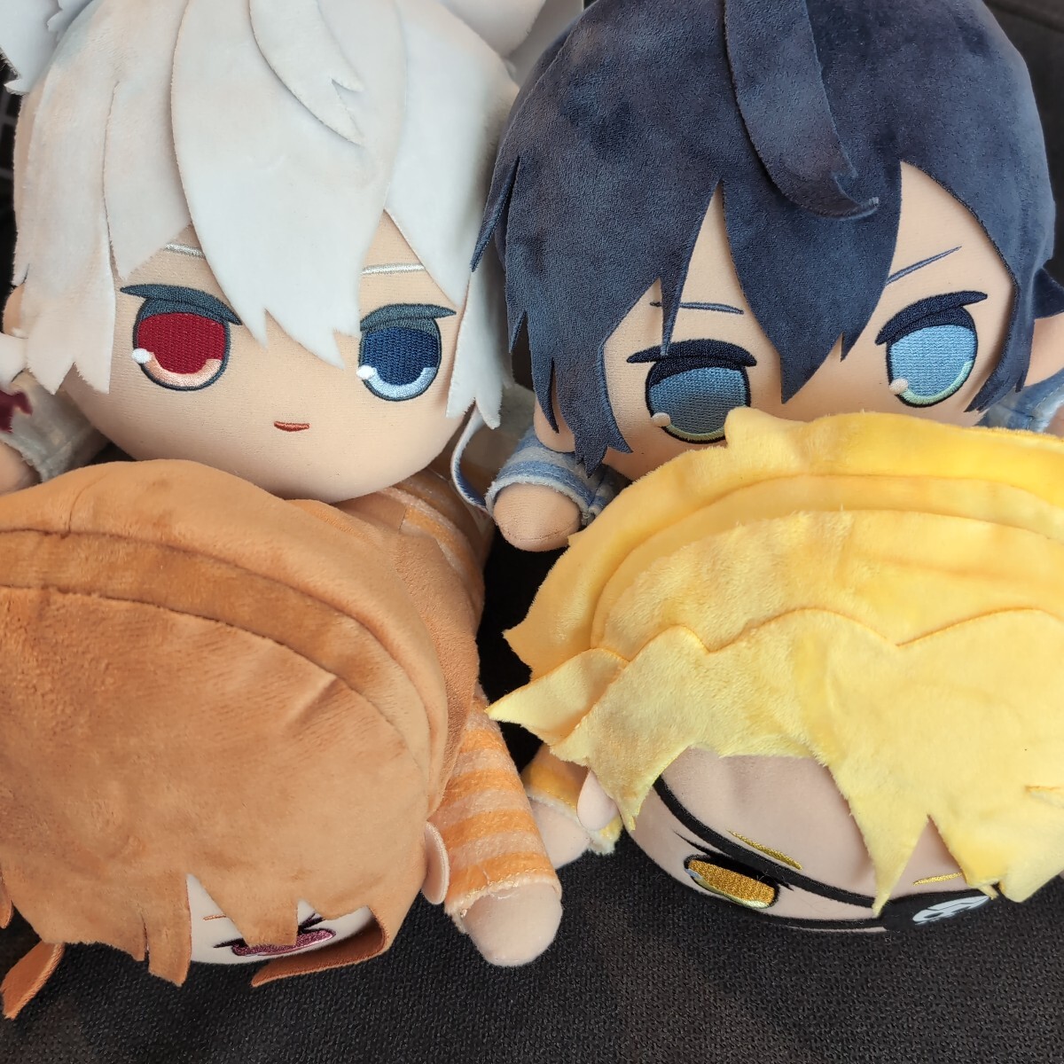 カラフルピーチ★寝そべりBIGぬいぐるみ どぬく なおきり たっつん えと 4種セット 約25cm拍卖