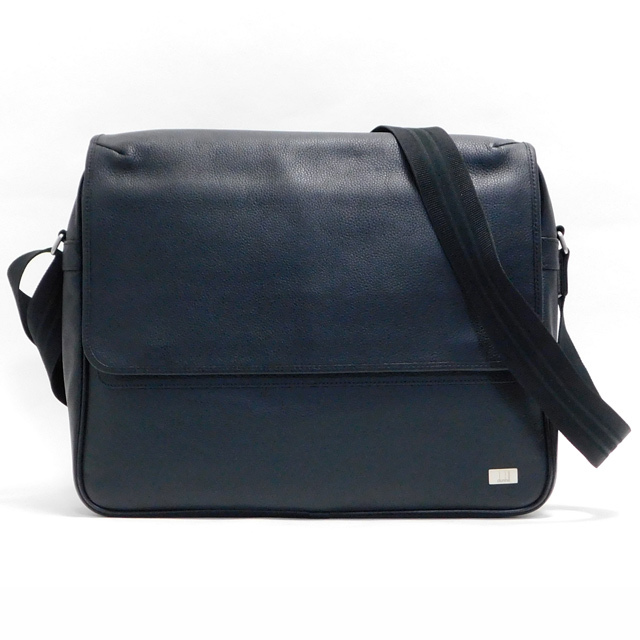 極美品 dunhill ダンヒル メッセンジャーバッグ ボディクロスバッグ レザー 黒 A4可拍卖