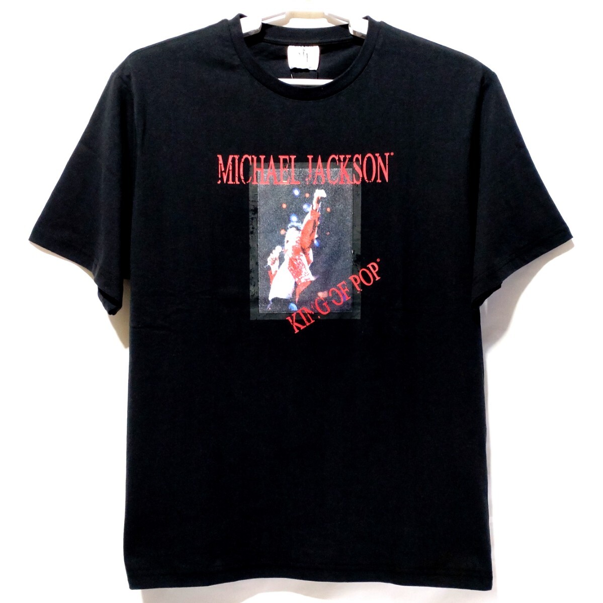 特価/未使用【サイズ=L】MICHAEL JACKSON/KING OF POP/マイケル ジャクソン/メンズ/半袖/Tシャツ/胸囲=96~104cm/black拍卖
