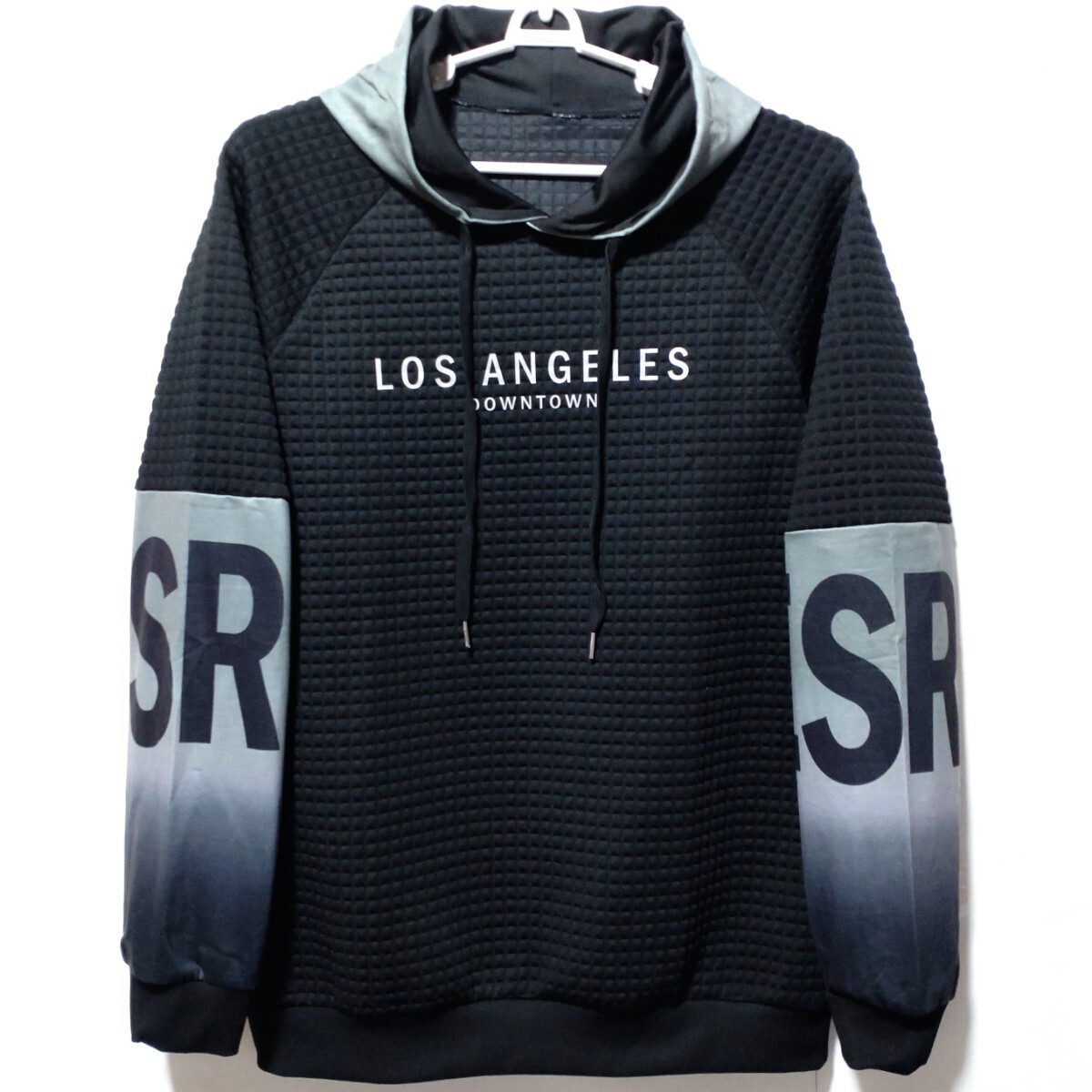 特価/未使用【サイズ=XL(LL】ノーブランド/LOS ANGELES/ロサンゼルスP/メンズ/ボンディング生地/パーカ/ビッグシルエット/胸囲=104~112cm②拍卖