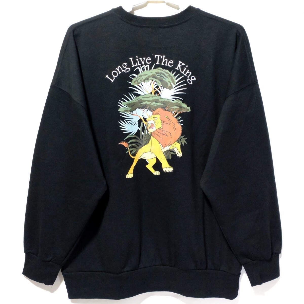 特価/未使用【サイズ=3L(2XL)】THE LION KING/Disney/ライオンキング/メンズ/ポンチ生地/スウェット/トレーナー/胸囲=106~114cm/black拍卖