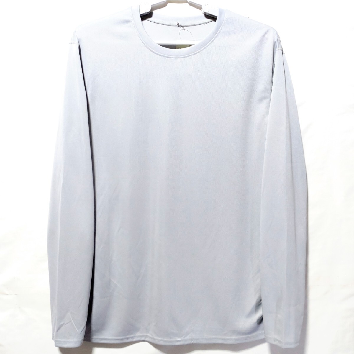 特価/未使用【サイズ=L】ノーブランド/メンズ/メッシュ/長袖/Tシャツ/胸囲=96~104cm/light.gray拍卖