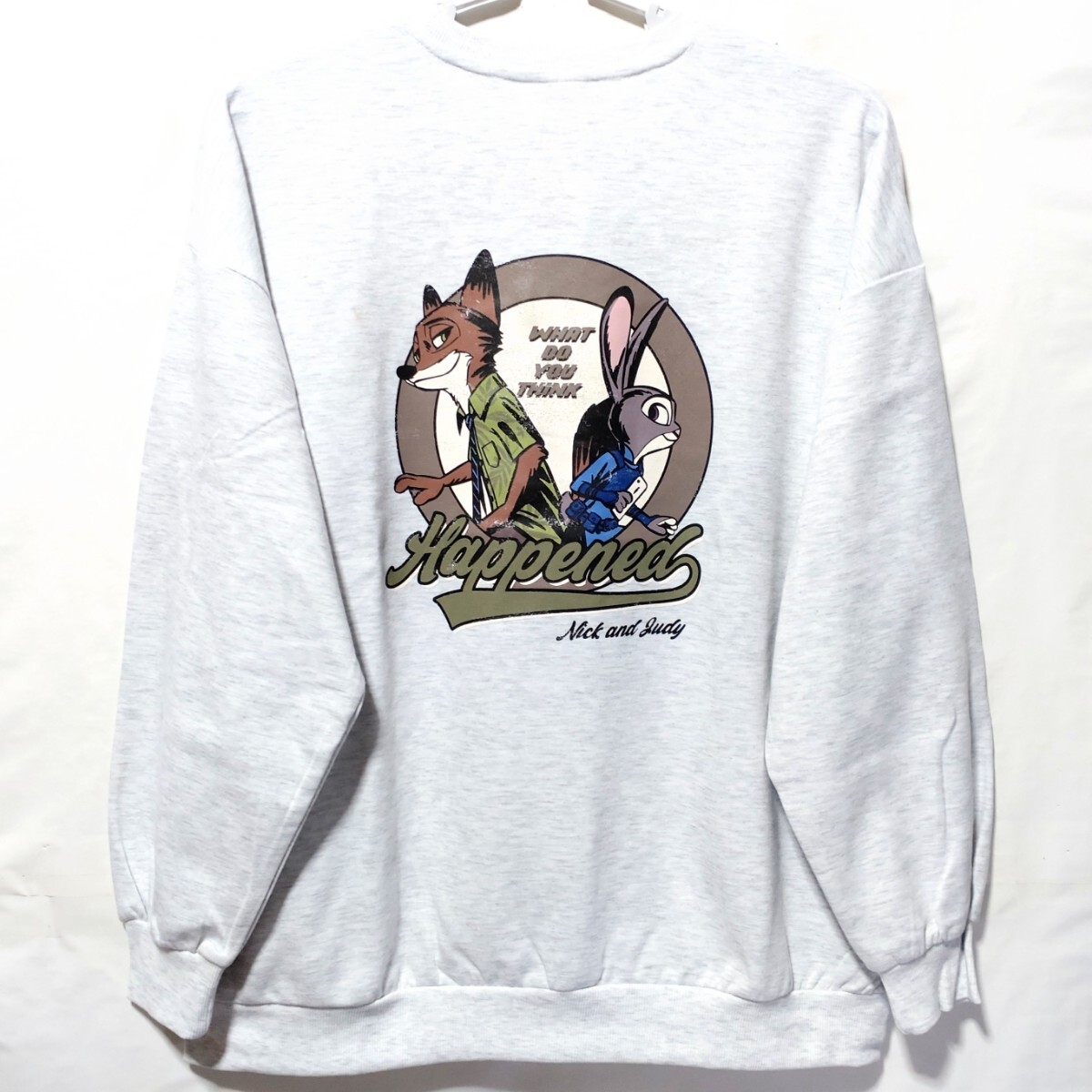 特価/未使用【サイズ=4L(3XL)】Disney ZOOTOPIA×Little Polpa/ズートピア/メンズ/ポンチ生地/スウェット/トレーナー/胸囲=110~118cm/杢拍卖