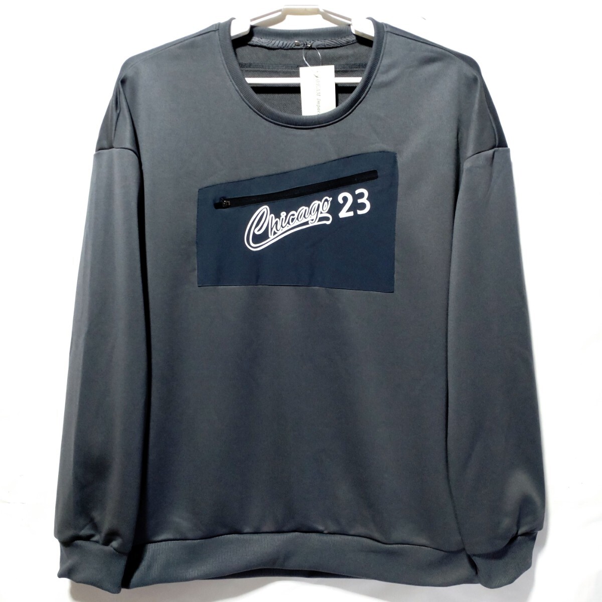 特価/未使用【サイズ=XL(LL)】ノーブランド/アメカジ/CHICAGO/シカゴプリント/メンズ/ループ裏毛/スウェット/トレーナー/胸囲=104~112cm拍卖