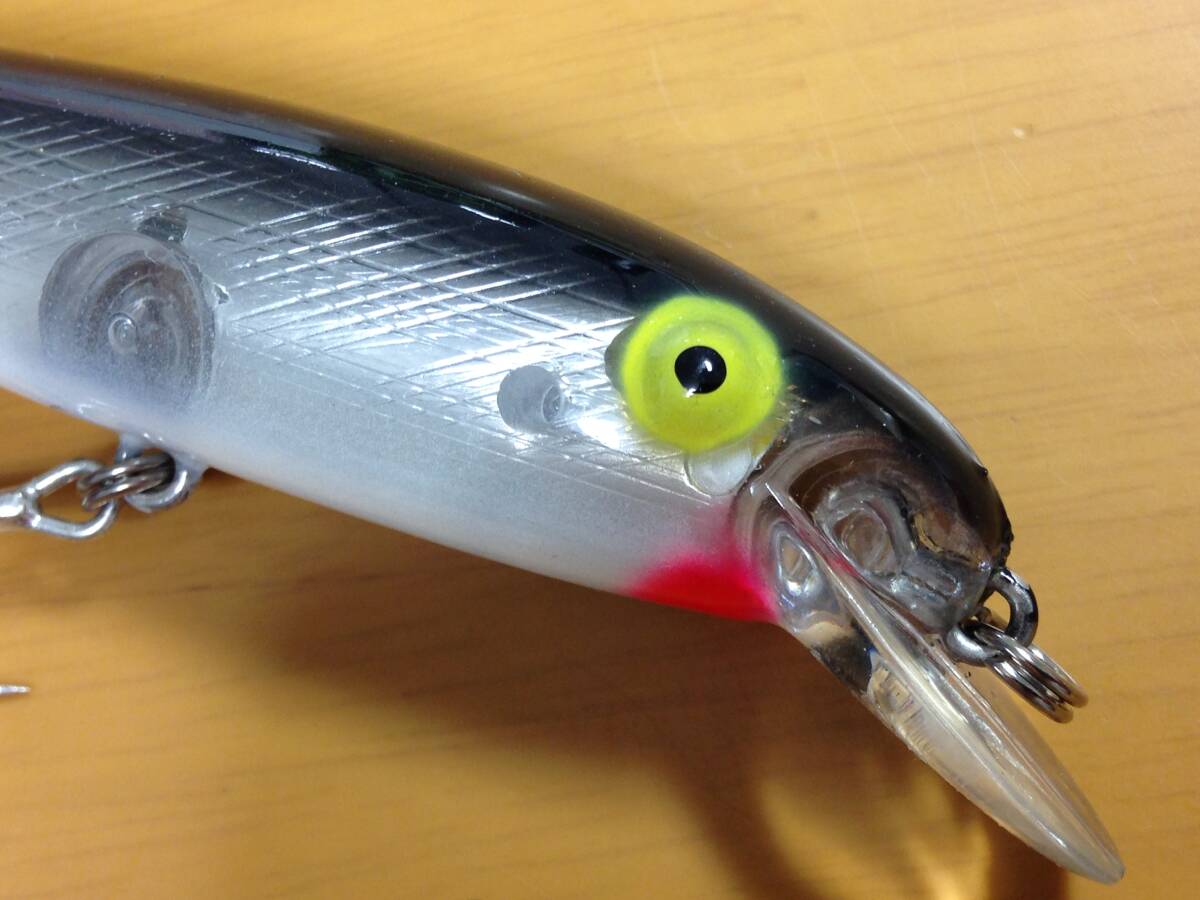 ★REBEL★ レーベル ウインドチーター ミノー 11.5cm クリアブラック 黄目  廃盤モデル #21-949拍卖