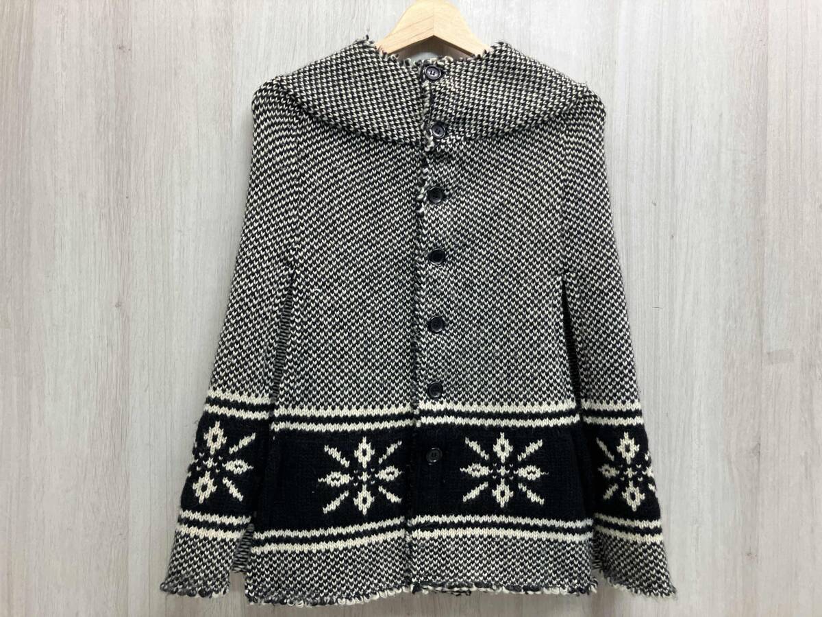 COMME des GARCONS コム デ ギャルソン/ UK-N027 / ポンチョ ・ブラック・ホワイト拍卖