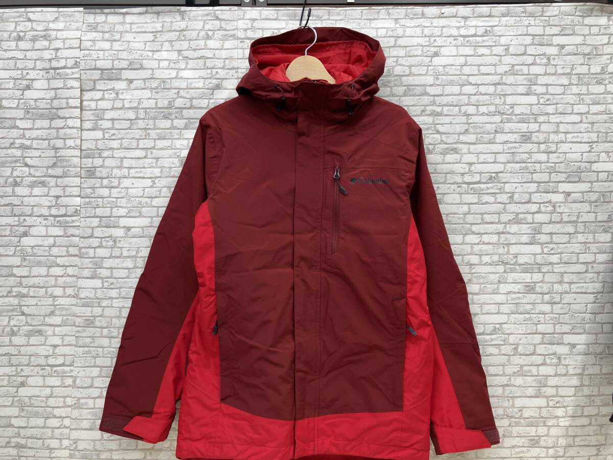 Columbiaコロンビア インターチェンジジャケット マウンテンパーカー WE0900 サイズS レッド インナー付 中綿ポリエステル拍卖