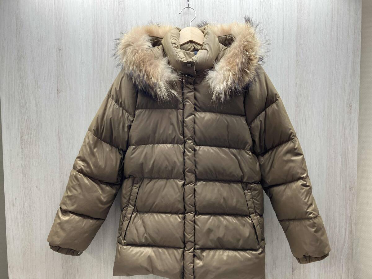 MONCLER/モンクレール VALENTINE/バレンティーヌ ダウンジャケット ナイロン フード ラクーンファー Aライン ドローコード ルーマニア製 00拍卖