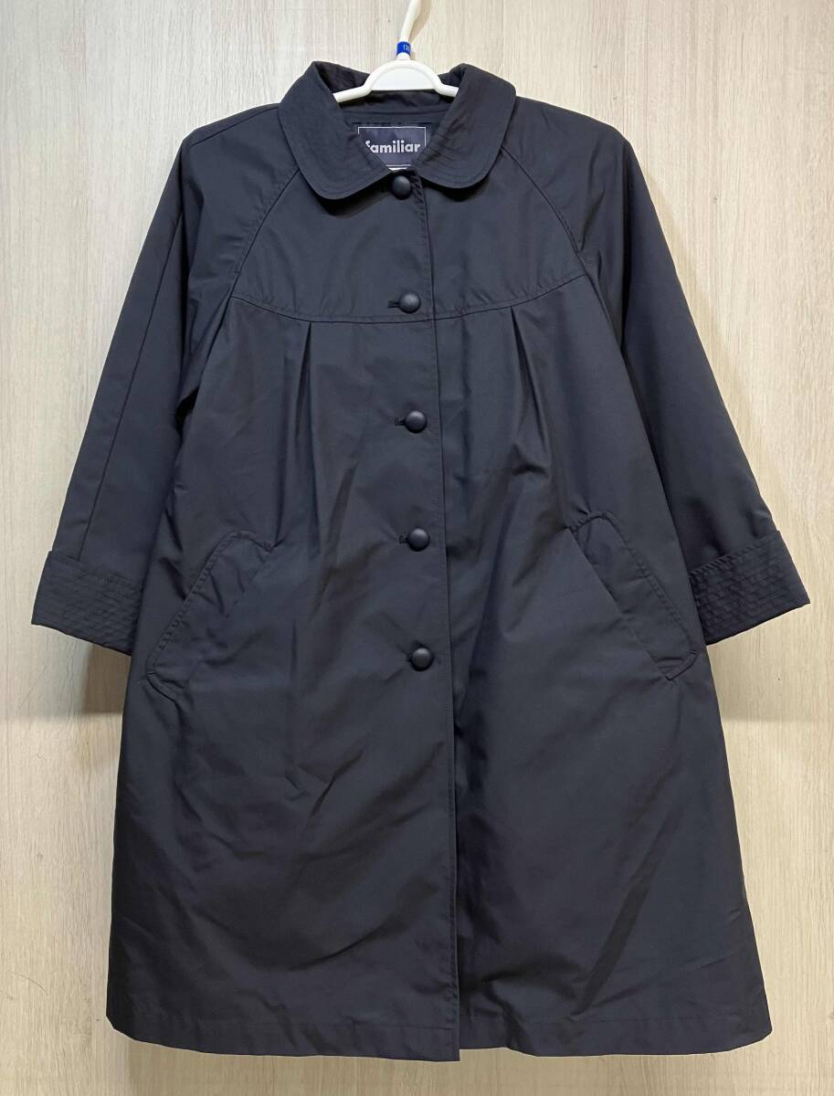 Familiar ファミリア オーバーコート ライナー付き ネイビー コート アウター ポリエステル お受験 女の子 キッズ 子供服 フォーマル 130cm拍卖
