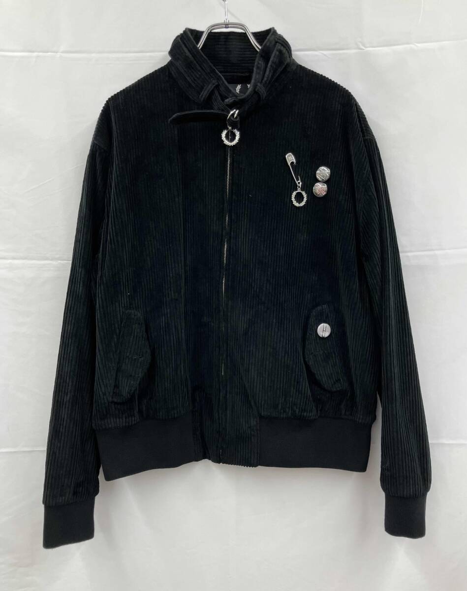 RAF SIMONS × FRED PERRY ラブシモンズ × フレッドペリー JUMBO CORDUROY JACKET ブルゾン L ブラック 通年拍卖