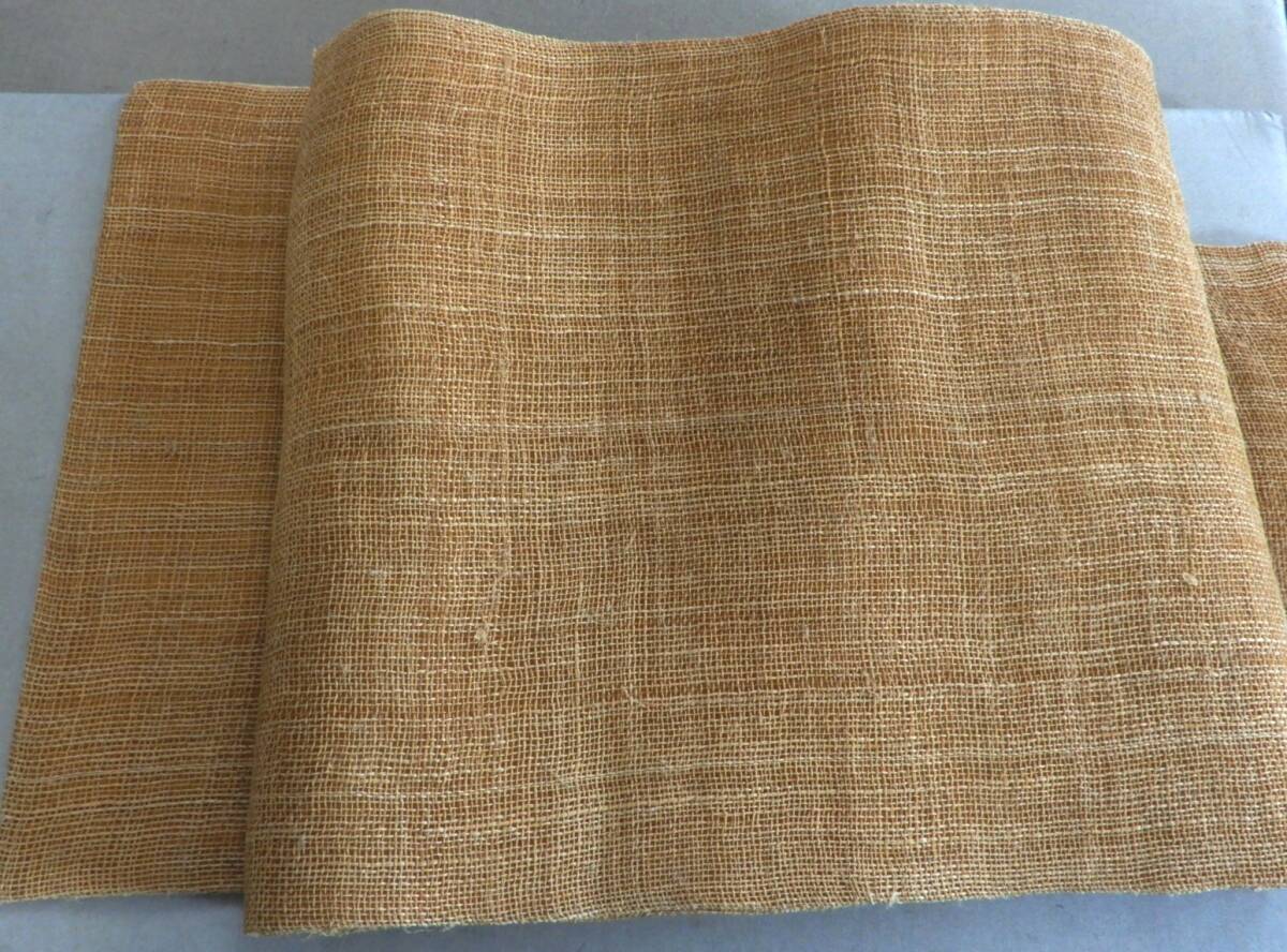 <銀の斧>明治期・科布のかやで創った名古屋帯・布・シナフ拍卖