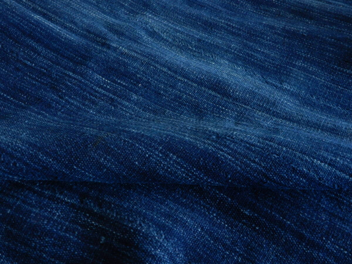 <銀の斧>木綿・アフリカ・手紡手織・ブルキナ藍染布・古布拍卖