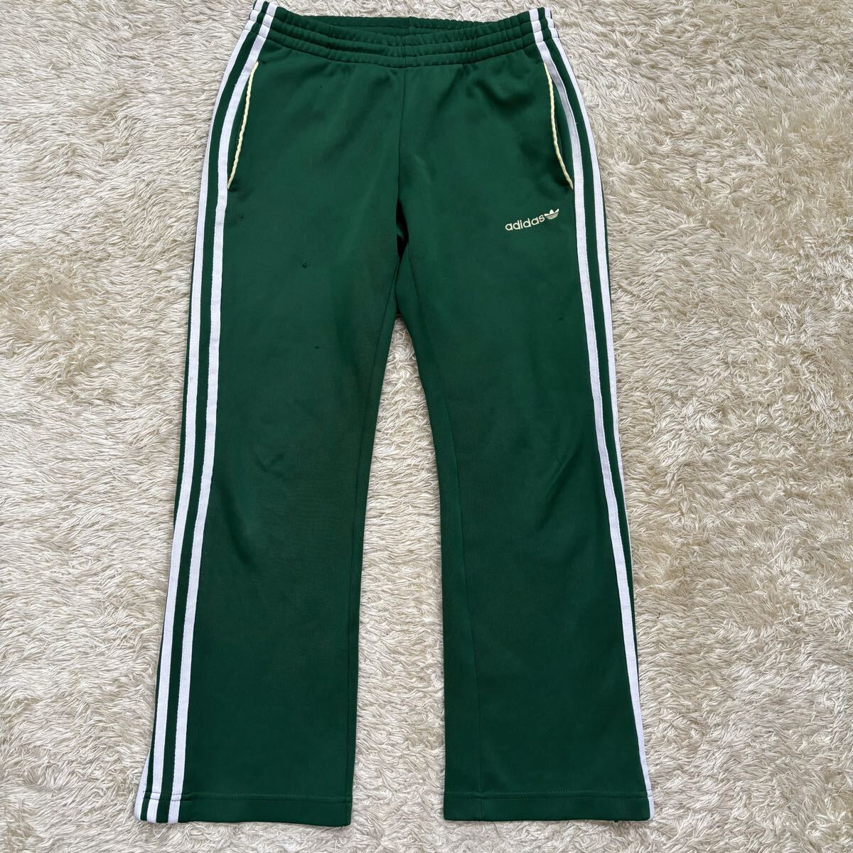 激レア アディダス 刺繍ロゴ レアカラー 00s トラックパンツ グリーン拍卖