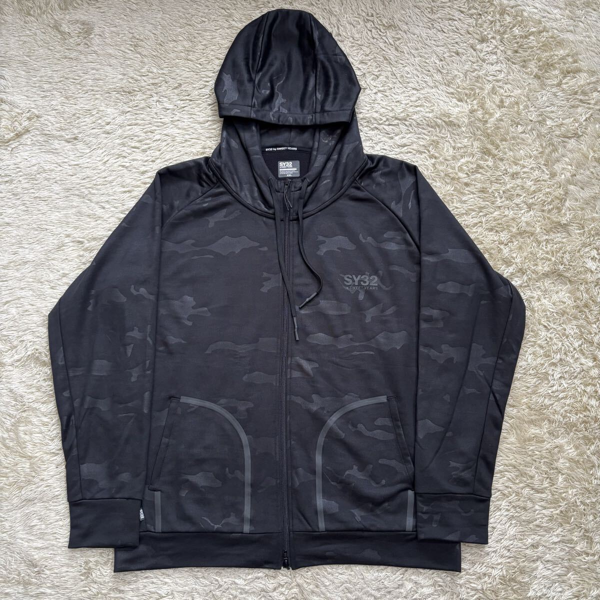 SY32 by sweet years ACTIVE ZIPHOODIE ブラックカモ 2XL拍卖