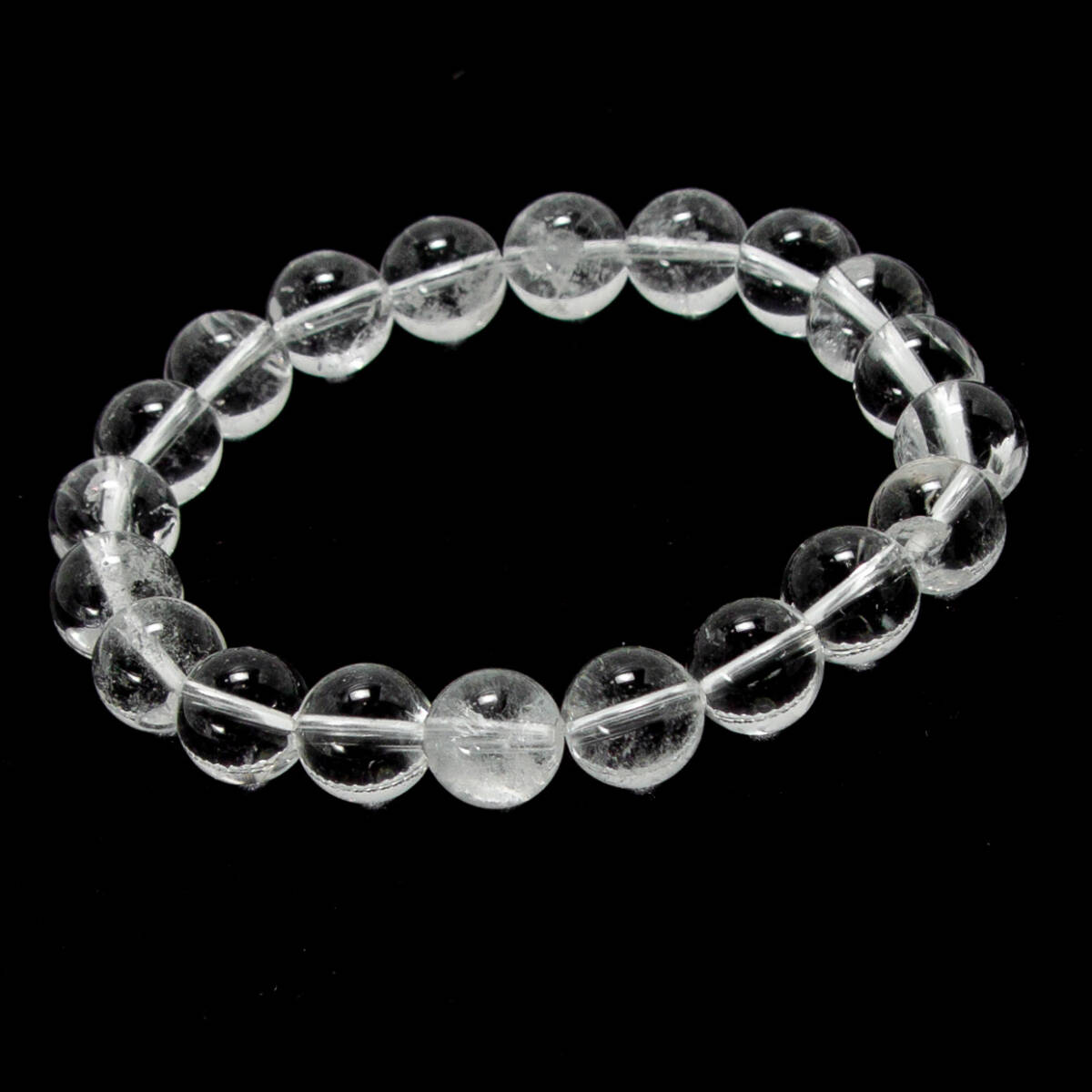 クリスタル(白水晶) パワーストーンブレスレット 高品質(5A)10㎜珠 内径16㎝ 新品 未使用品拍卖