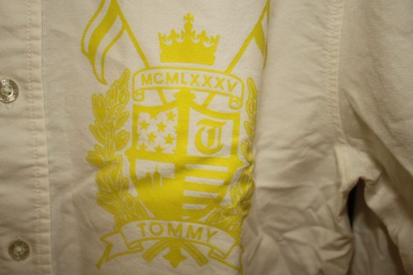 4035**M:トミー、白系、長袖ボタンダウンシャツ、良品拍卖