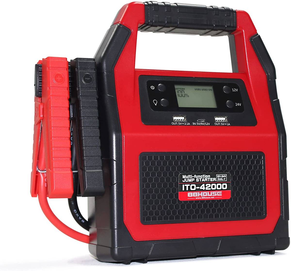 【新品】ハチハチハウス マルチファンクション ジャンプスターター ITO-42000 12V 24V 大容量42000mAh 1500A 88ハウス 最新版2023年モデル拍卖