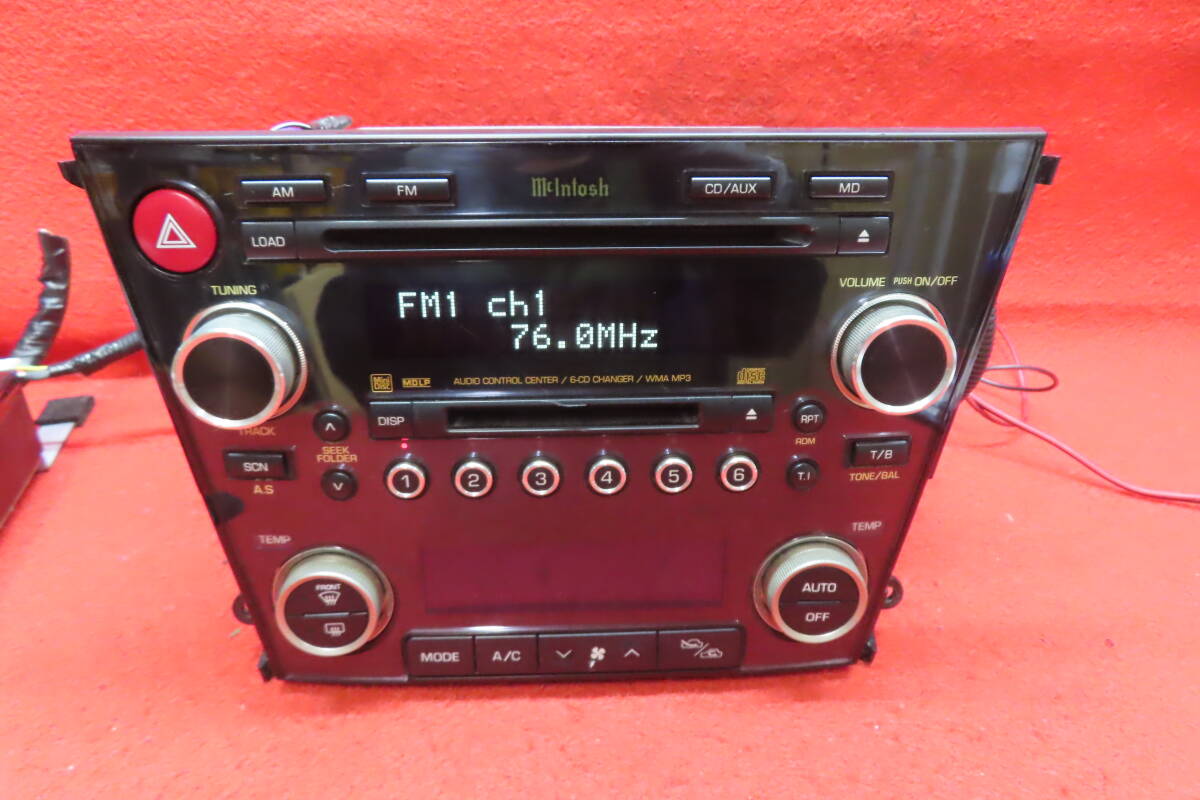 *CS2108*動作保証付/スバル純正 PF-41131 EF-12591 BP5 BL5 レガシィ 後期 CD MDデッキ/プレーヤー/カーオーディオ 2DIN 本体のみ拍卖