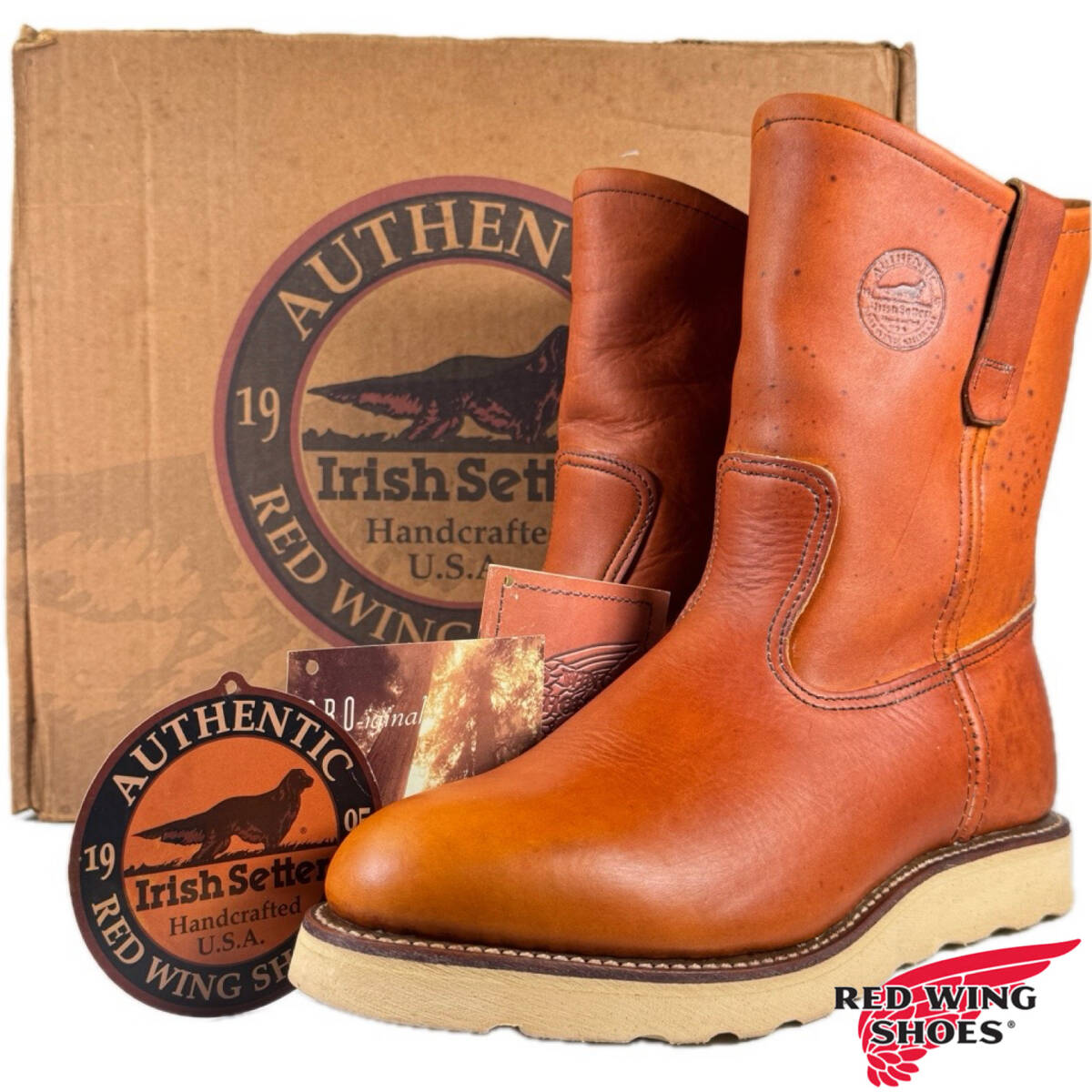 ★数回使用程度★犬刻印★廃盤 レア★97年★緑犬タグ★866★オロイジナル★箱付き★レッドウィング★ペコスブーツ★8169 8168 9866 8866★拍卖