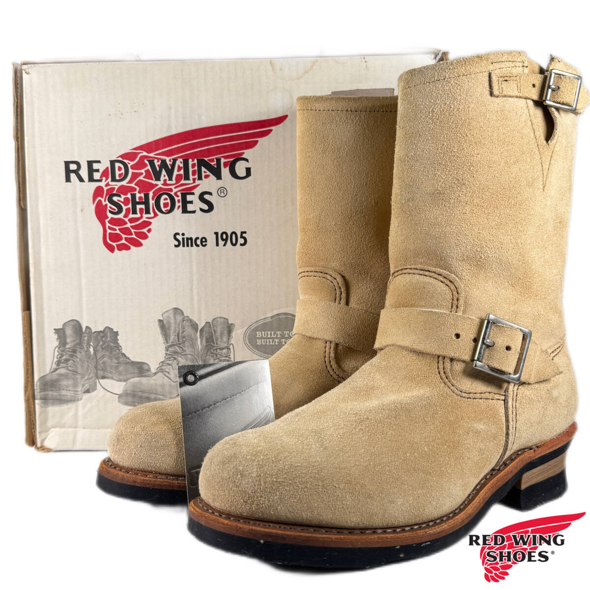 ★廃盤レア★美品★9D★8268★箱付き★スエード★エンジニアブーツ★08年★レッドウィング★RED WING★ラフアウト スウェード 2965 9269 ★拍卖
