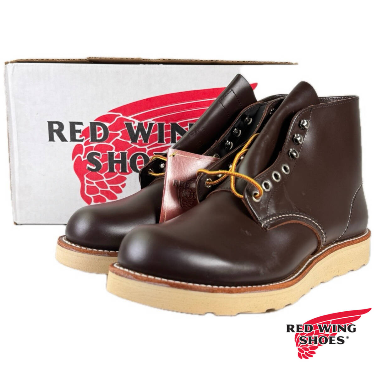 ★デッドストック★未使用★激レア★刺繍羽タグ★箱付★8160★8.5D★レッドウィング★ガラスレザー★   ★8166 8165 新品 DEAD★拍卖