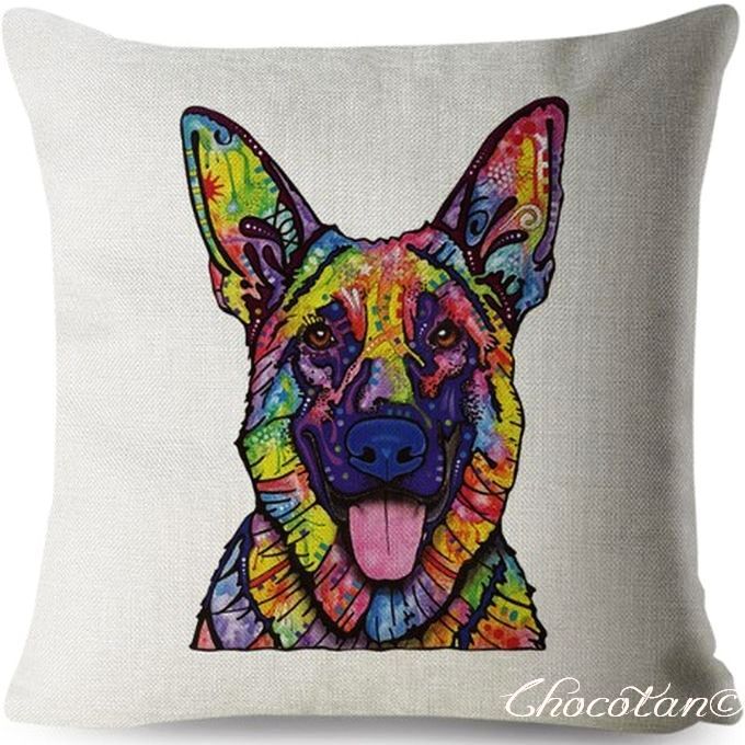 【送料無料】シェパード R イラスト クッションカバー【新品】拍卖