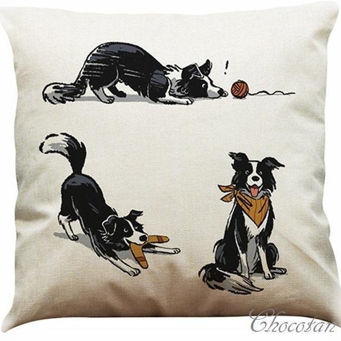 【送料無料】ボーダーコリー ① クッションカバー【 新品】拍卖