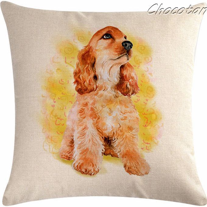 【送料無料】コッカースパニエル H4 クッションカバー 45x45【新品】拍卖