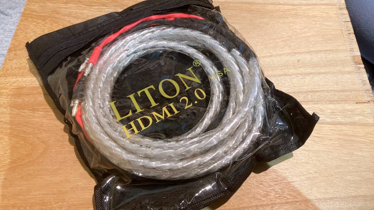 アメリカ製LITON LT-180A 高音質究極オーディオ用銀メッキスピーカーケーブル2.5mペア拍卖