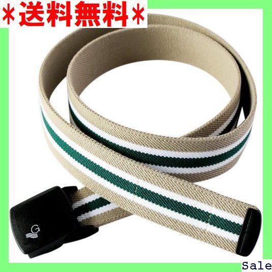 ☆人気商品 ゲバルト ブラックバックル ベルト センターライン 日 チ 伸びる素材 ファッション キャンバス 布ベルト 無地 16拍卖