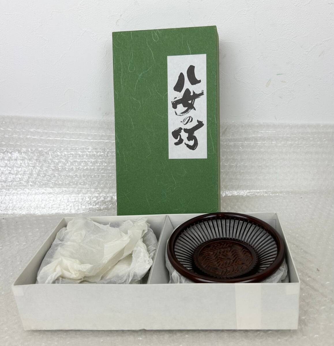 ☆★☆八女の巧 清風茶托 5枚セット 竹細工 未使用品 その1☆★☆拍卖