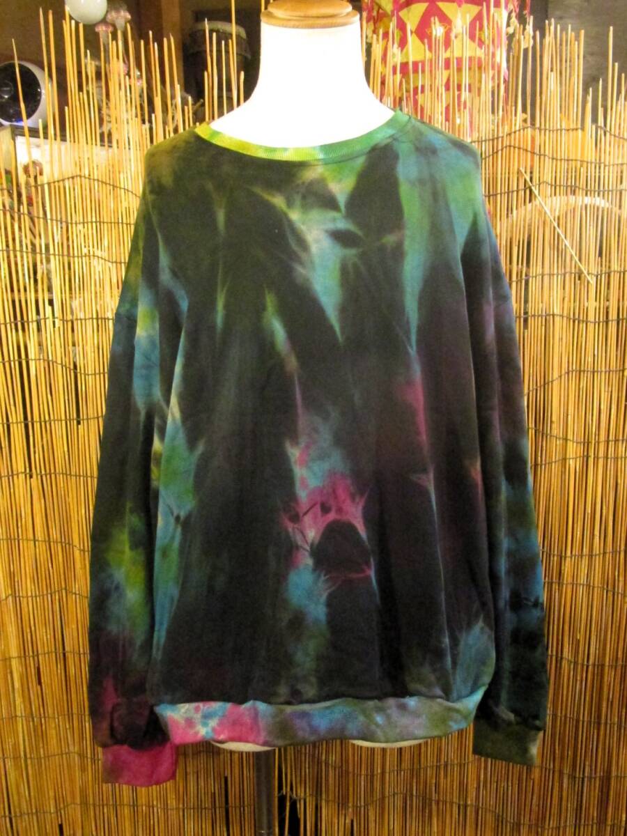 【送料込み/SALE】①新品*男女兼用*タイダイ染め*コットン素材*スウェット生地*トレーナー エスニック アジアン MAJAM拍卖